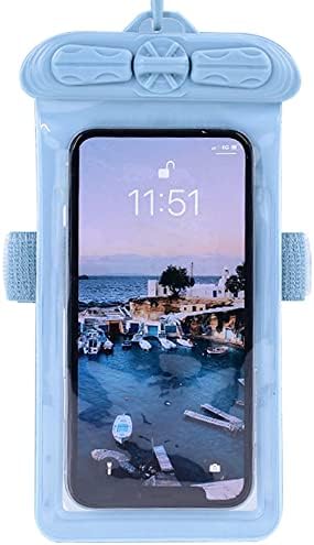 וקסון טלפון מקרה, תואם עם מיקרומקס בד1 2018 עמיד למים פאוץ יבש תיק [לא מסך מגן סרט ] כחול